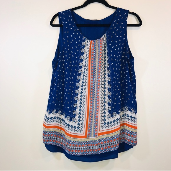 Rose & Olive Tops - Rose & Olive Split Back Flowy Tank - #1224